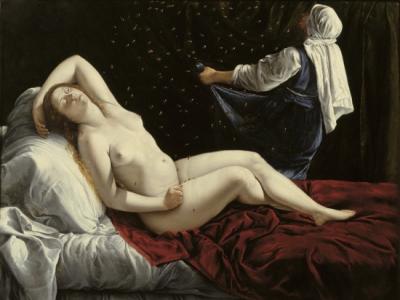 Imagen cedida por el Museo Maillol de París, que descubrió hoy las primicias de la exposición "Artemisia" (1593-1654), la primera en Francia que se dedica a esta gran artista del barroco italiano, en la que se incluye un cuadro inédito de su padre y maestro, Orazio Gentileschi. EFE 